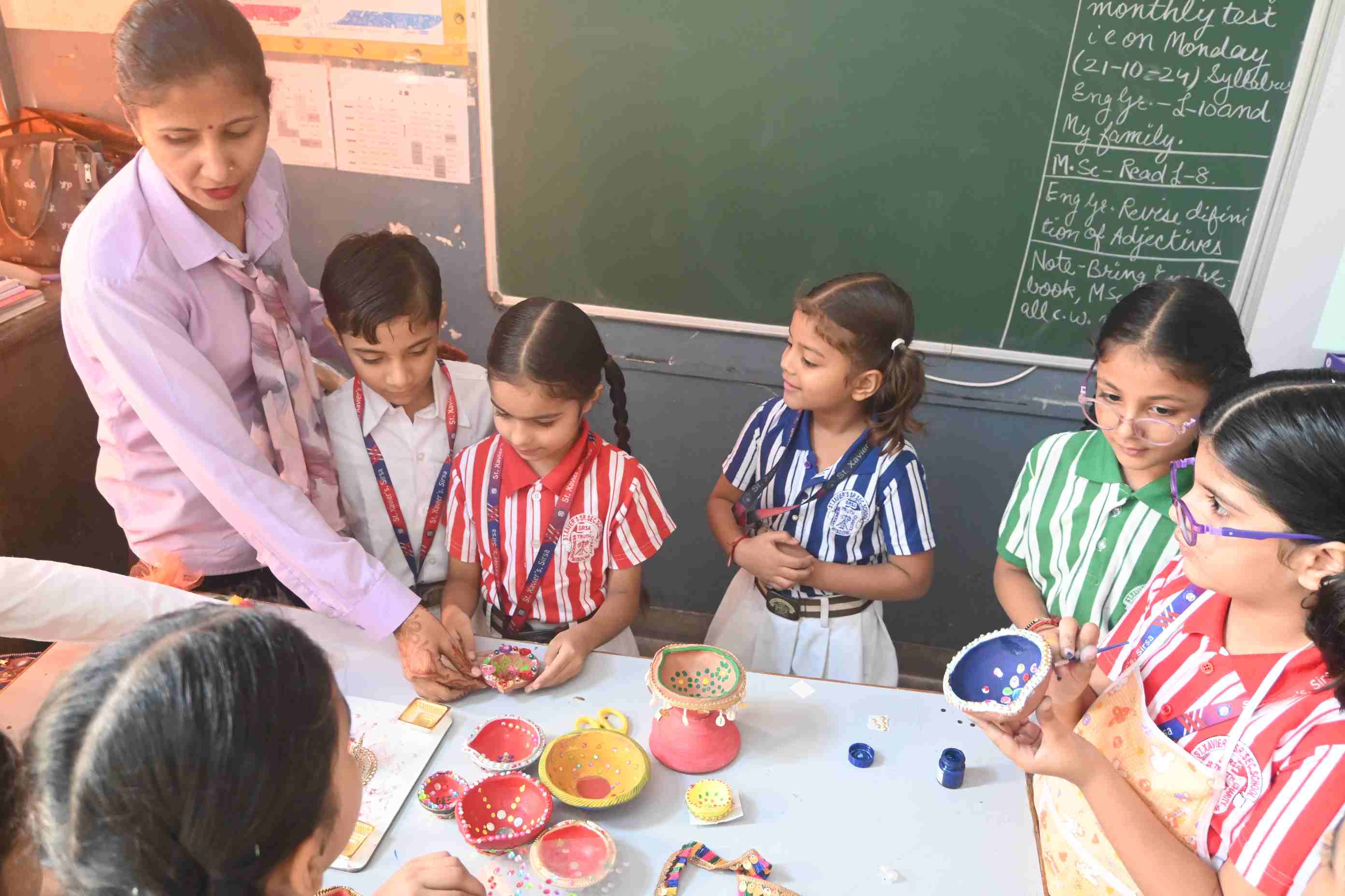 DIYA DECORATION & CANDLE DECORATION FOR CLASS- 1ST & 2ND-0