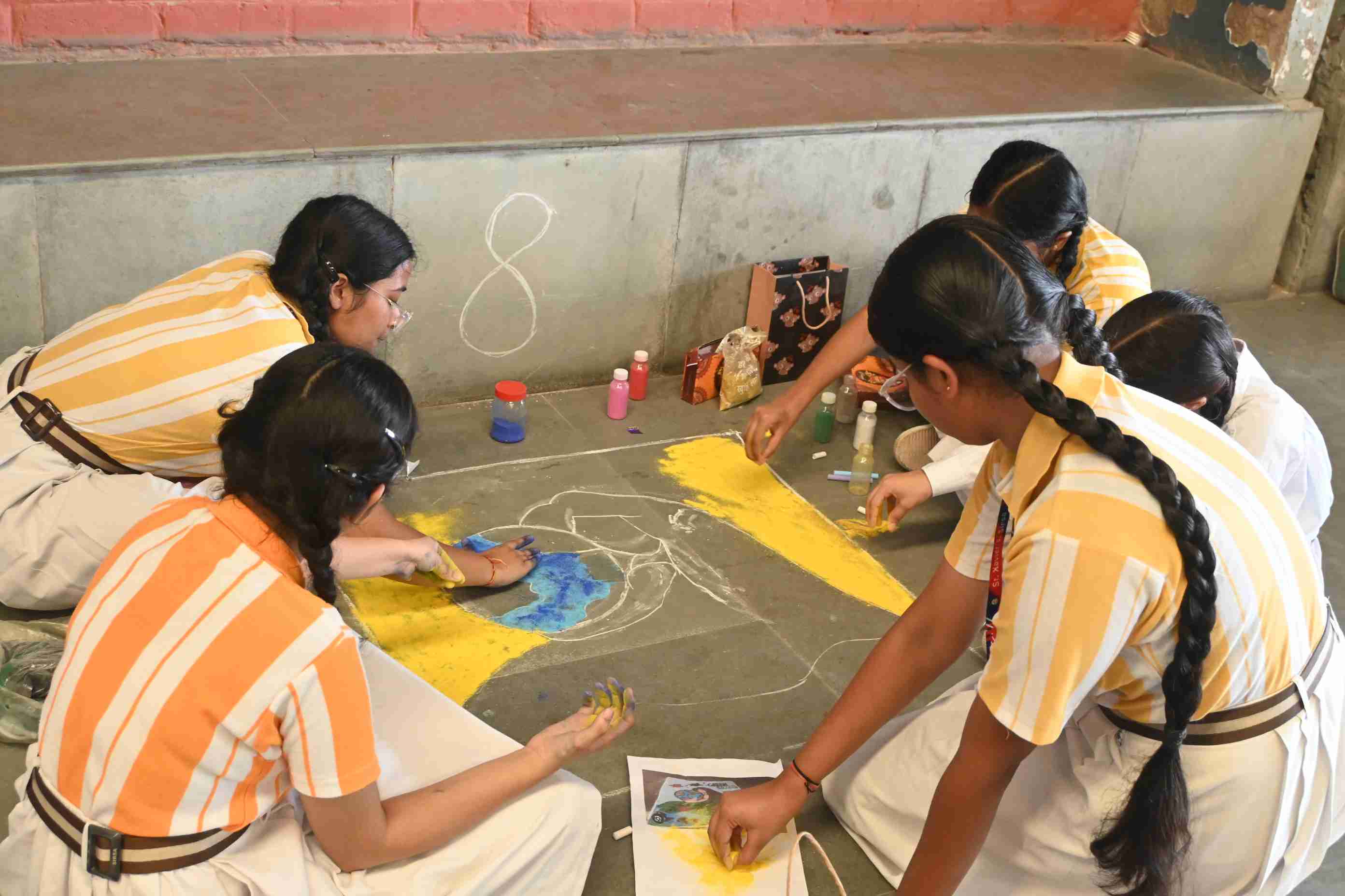 Rangoli Competition for Class 9th-7