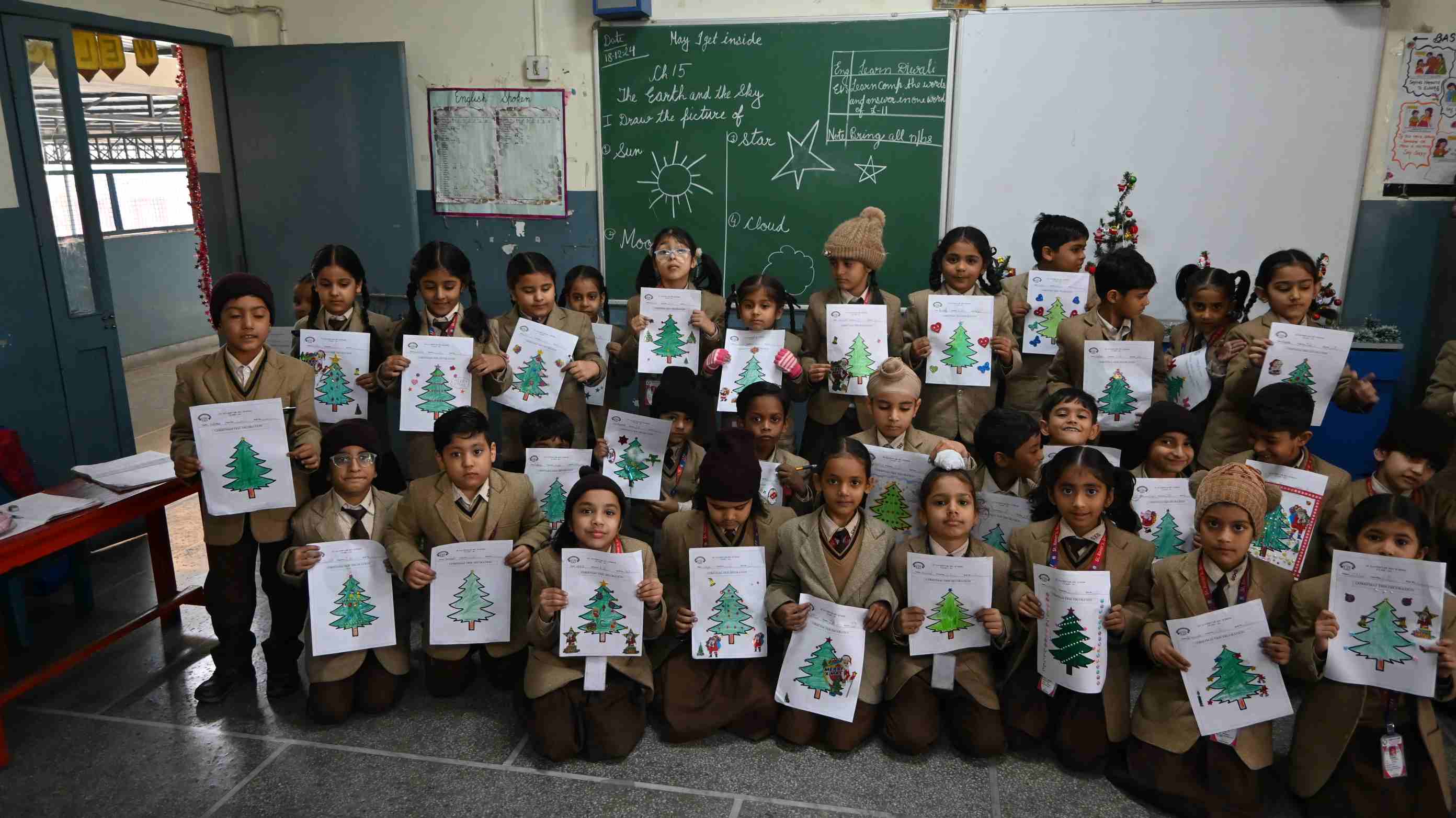 CHRISTMAS TREE Competition for CLASS-1ST-5