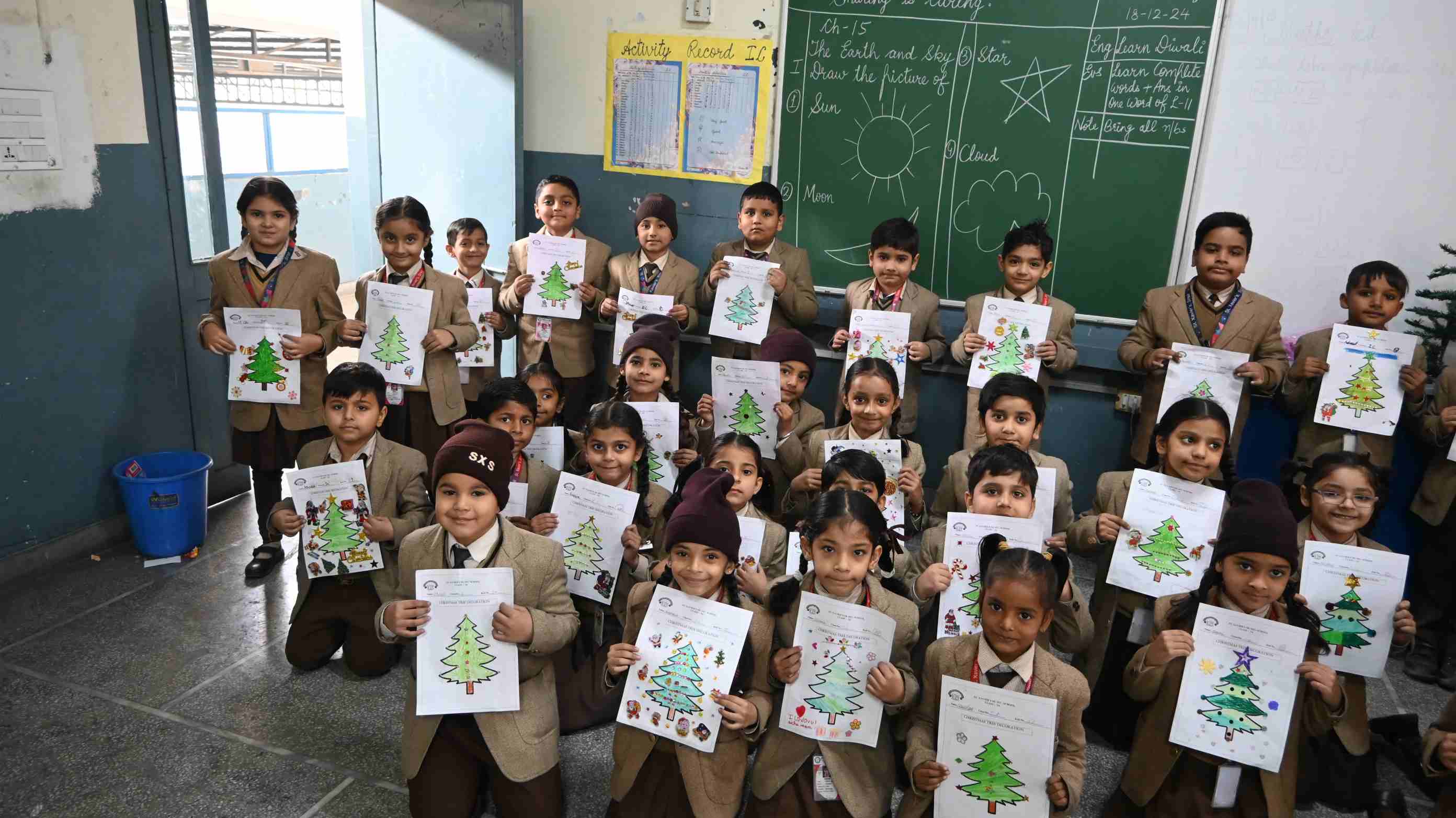 CHRISTMAS TREE Competition for CLASS-1ST-3