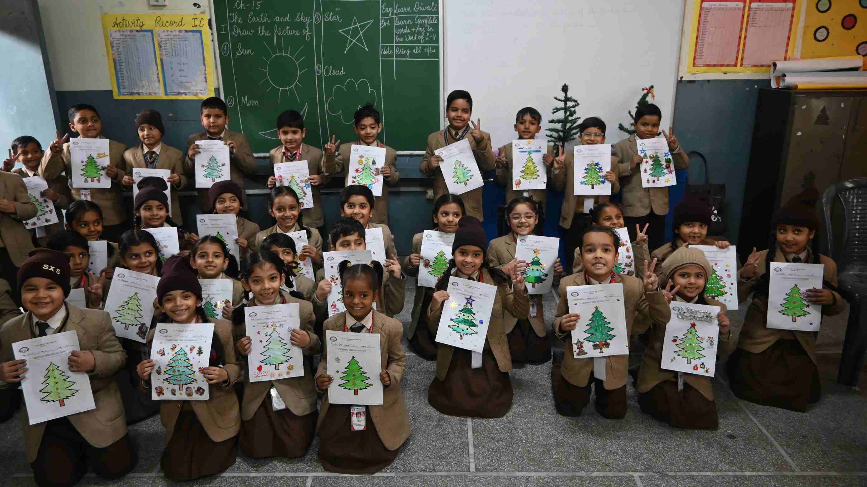 CHRISTMAS TREE Competition for CLASS-1ST-2