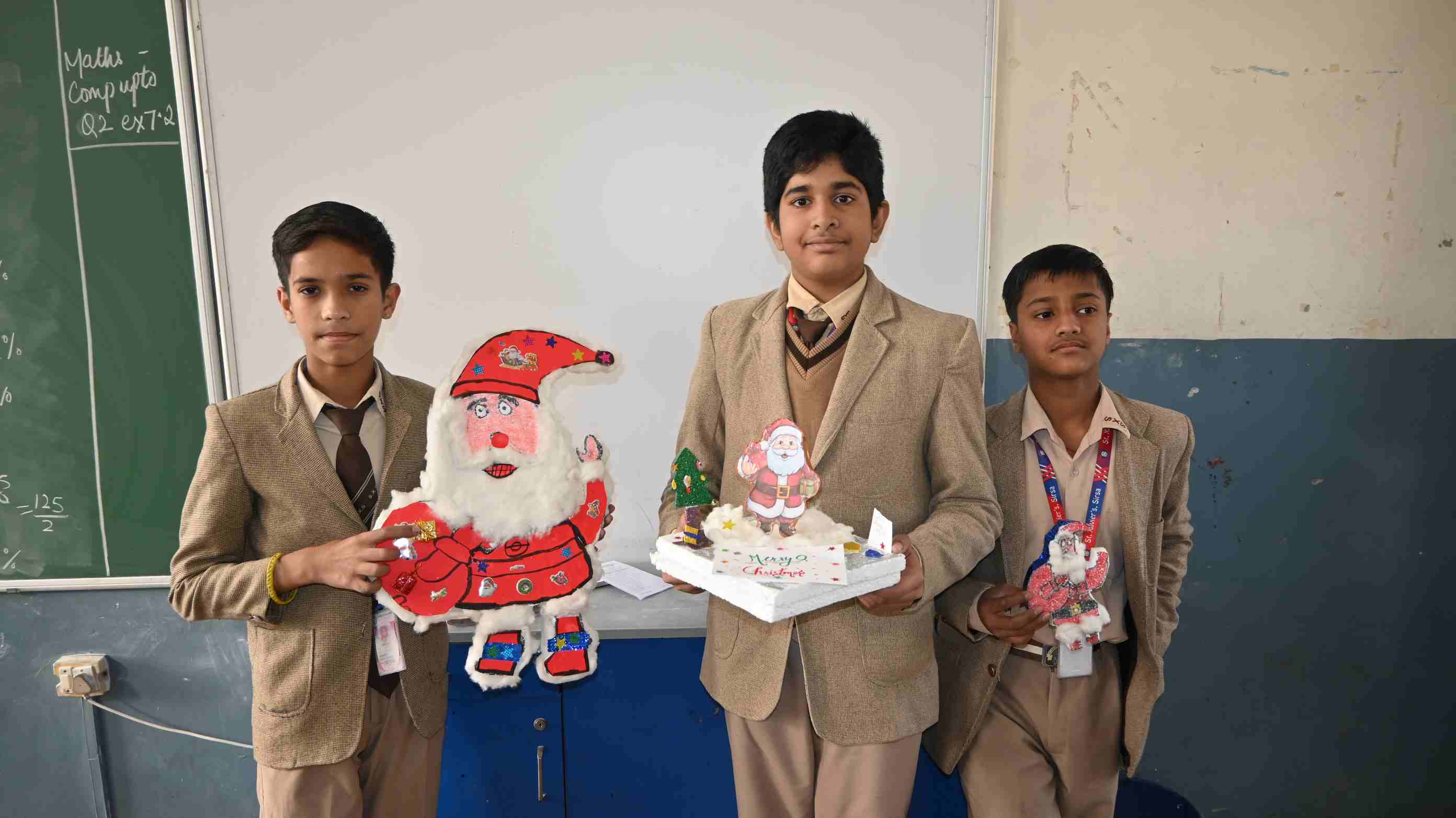 Santa Claus Decoration with Thermocol	Class-7th & 8th-3