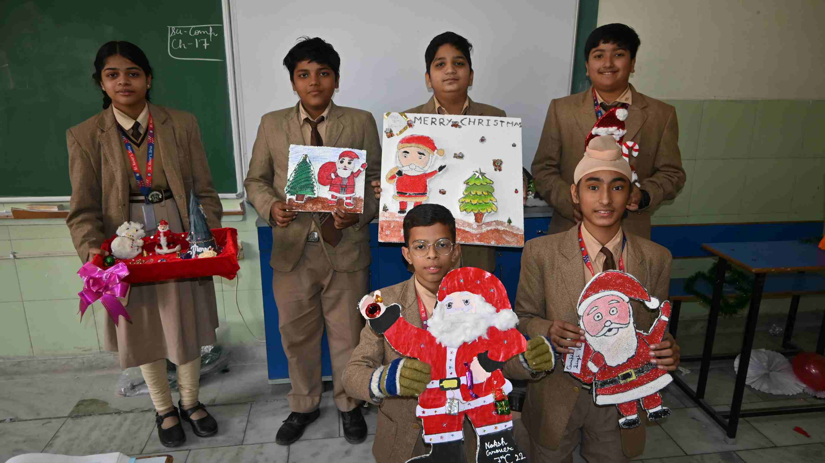 Santa Claus Decoration with Thermocol	Class-7th & 8th-2