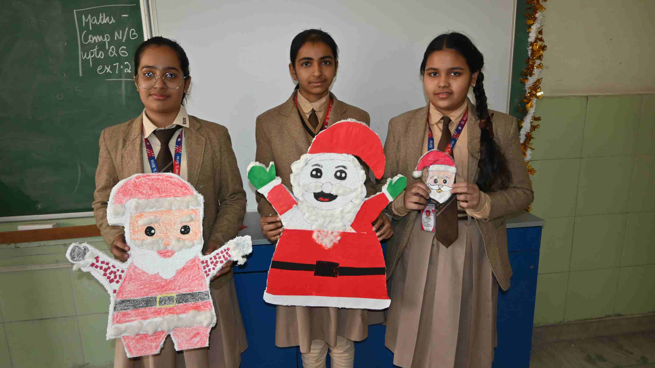 Santa Claus Decoration with Thermocol	Class-7th & 8th-1